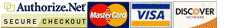 Authorize.net Secure Checkout, Credit Cards Accepted